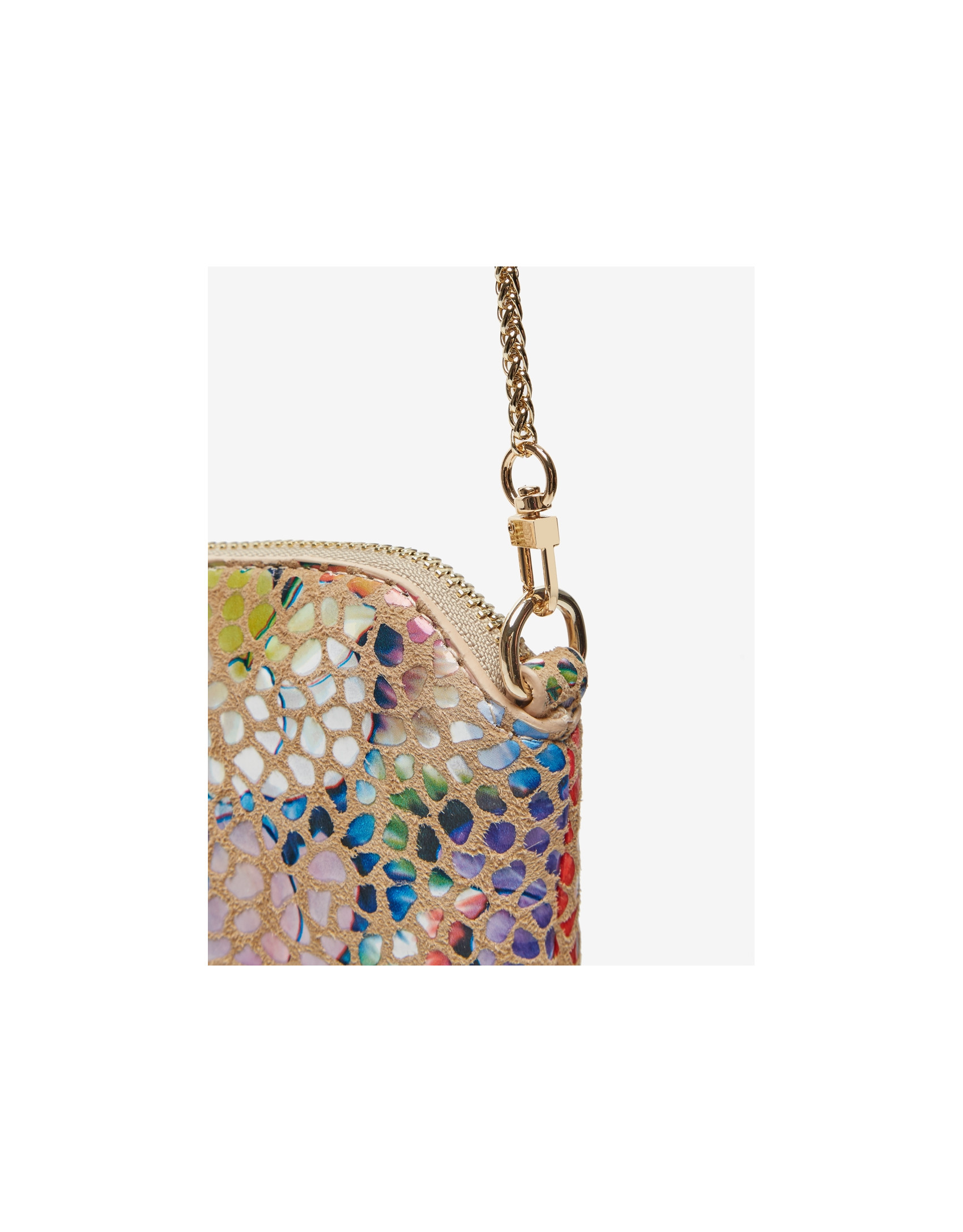 Bolso clutch Lisa Nano piel estampado floral multicolor