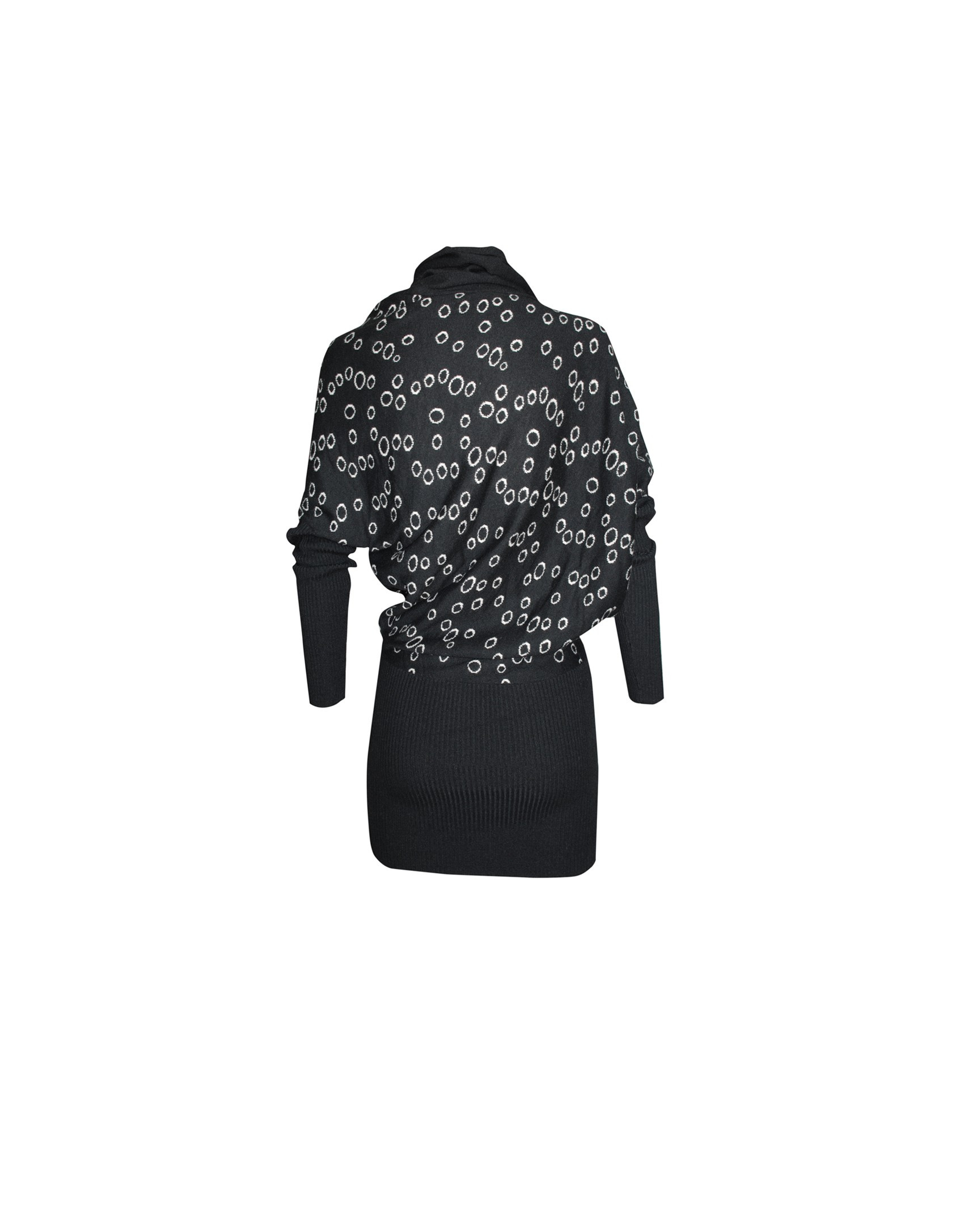 Dress with circular jaquard pattern