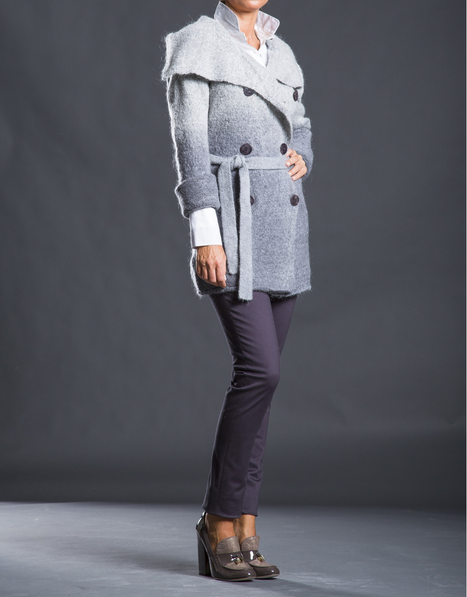 Long gray degradé jacket