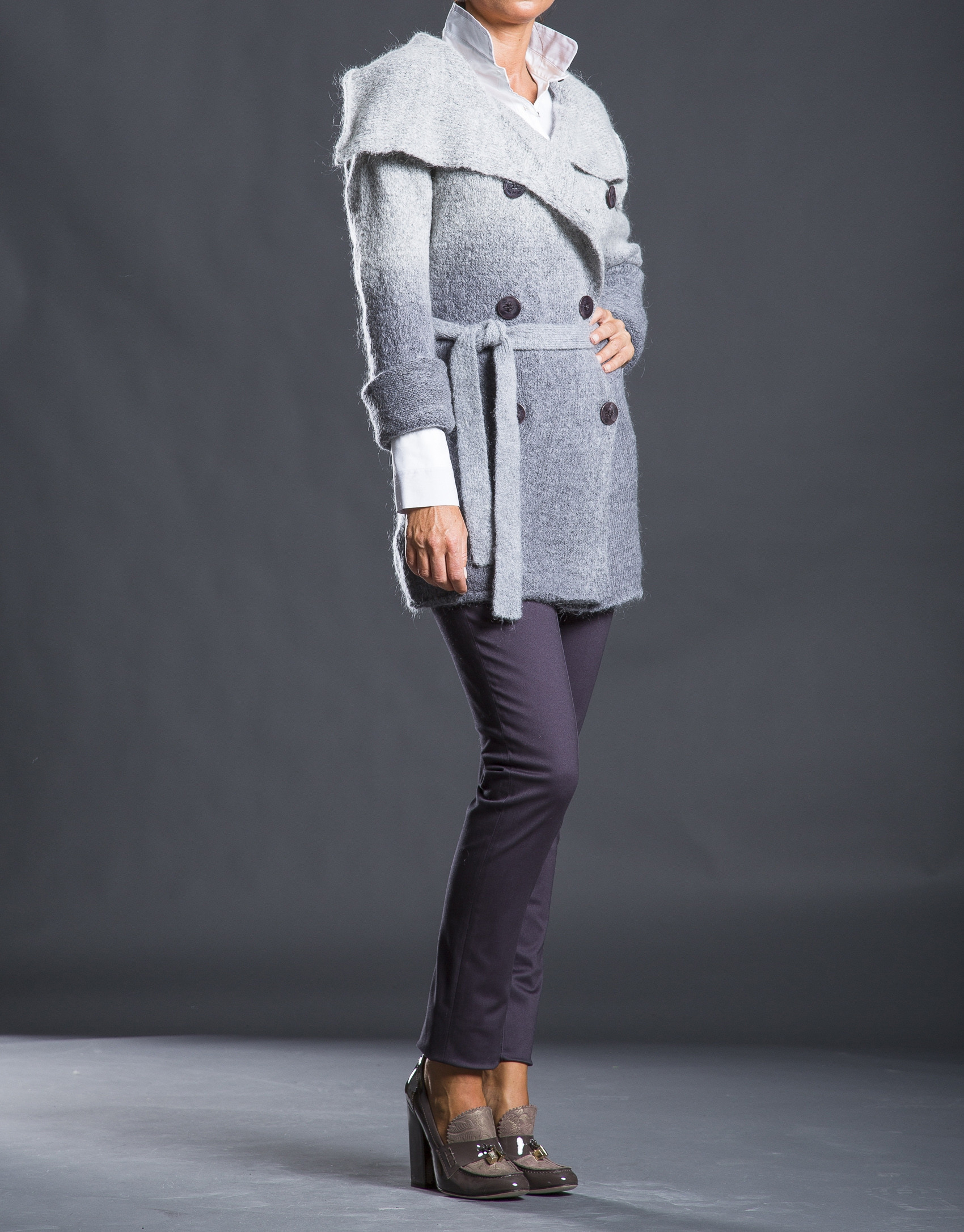 Long gray degradé jacket