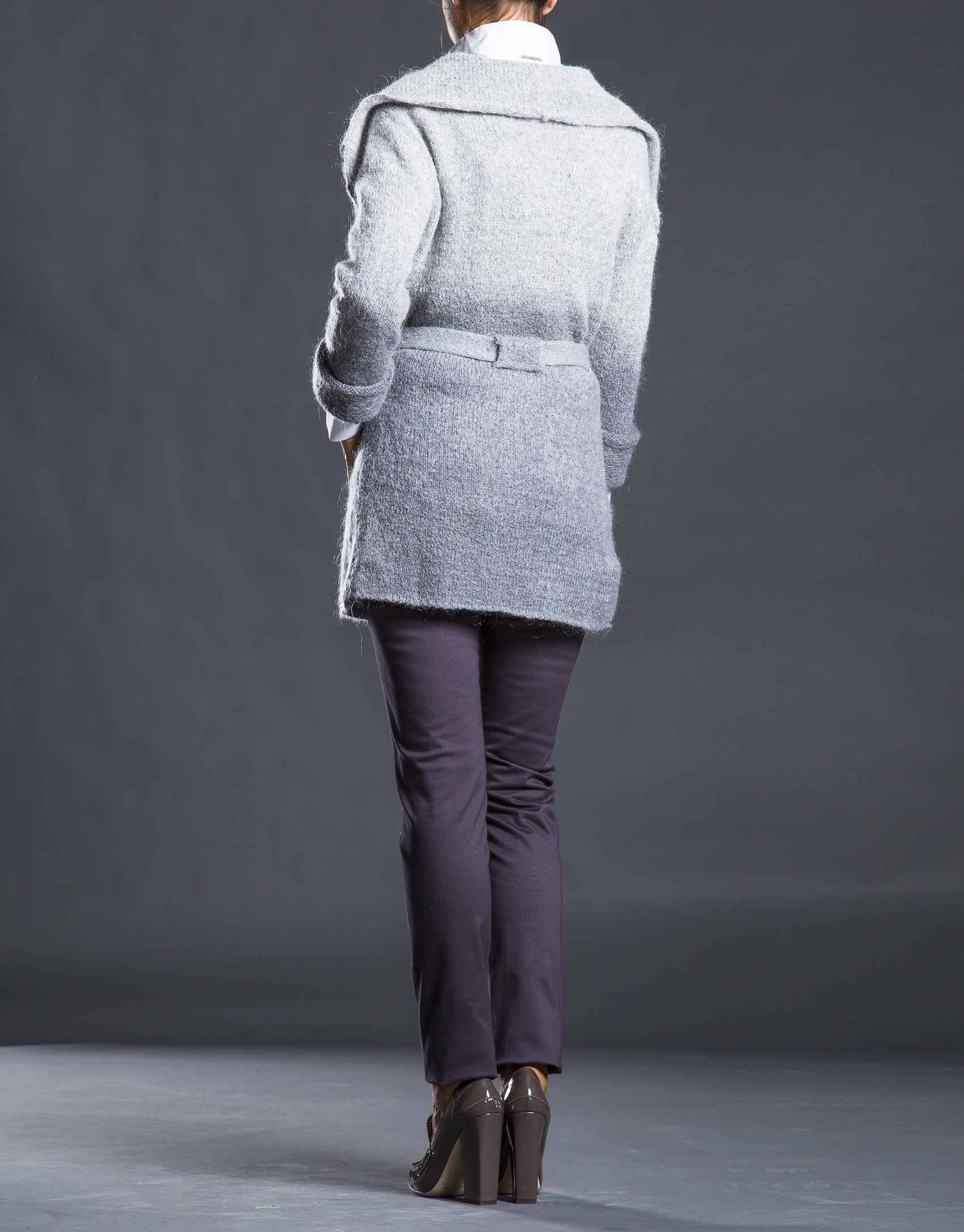 Long gray degradé jacket
