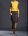 Fine knit mustard top