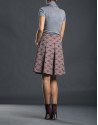 Short-sleeved gray sweater 