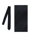 Black herringbone tie 