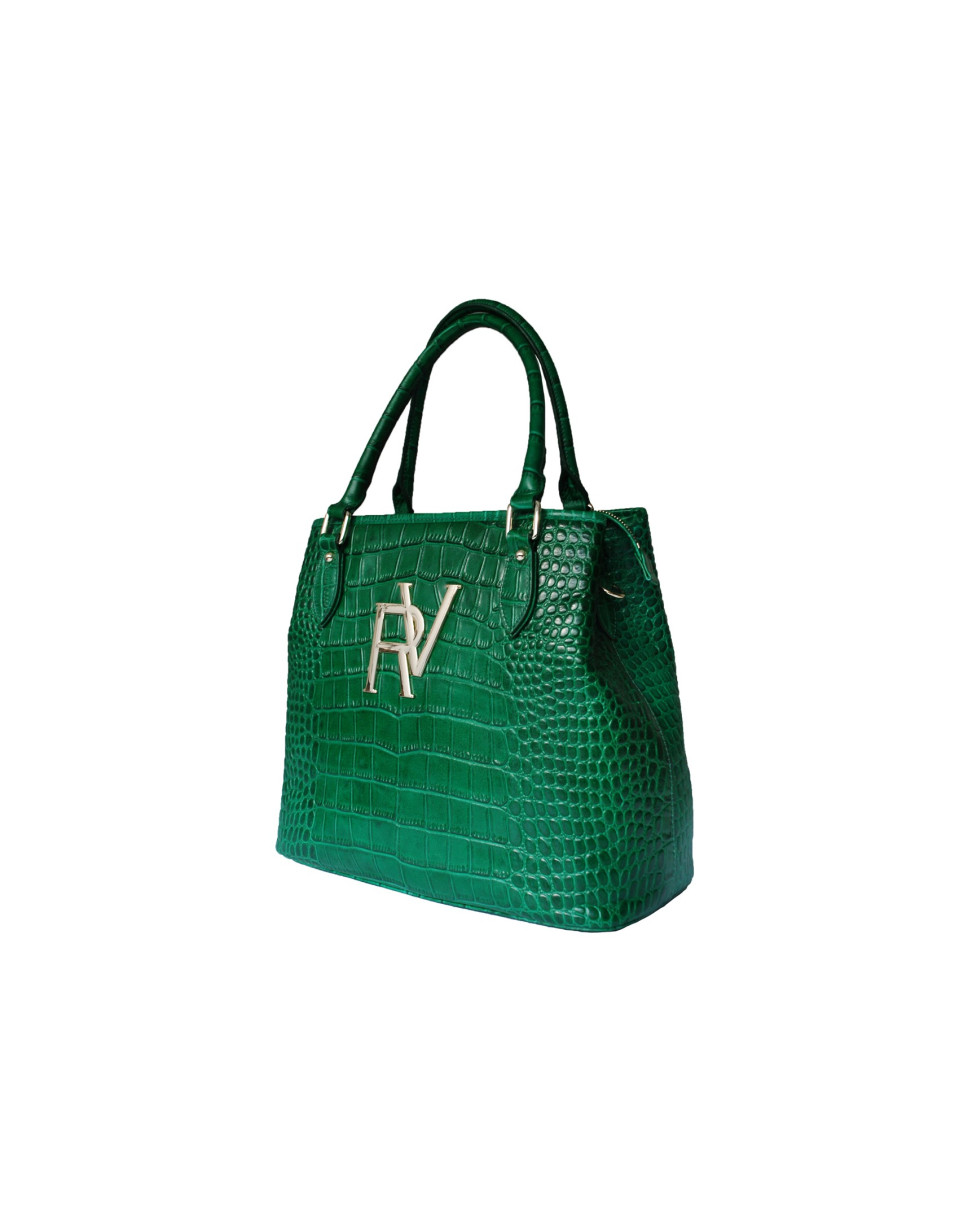 Large green tote bag