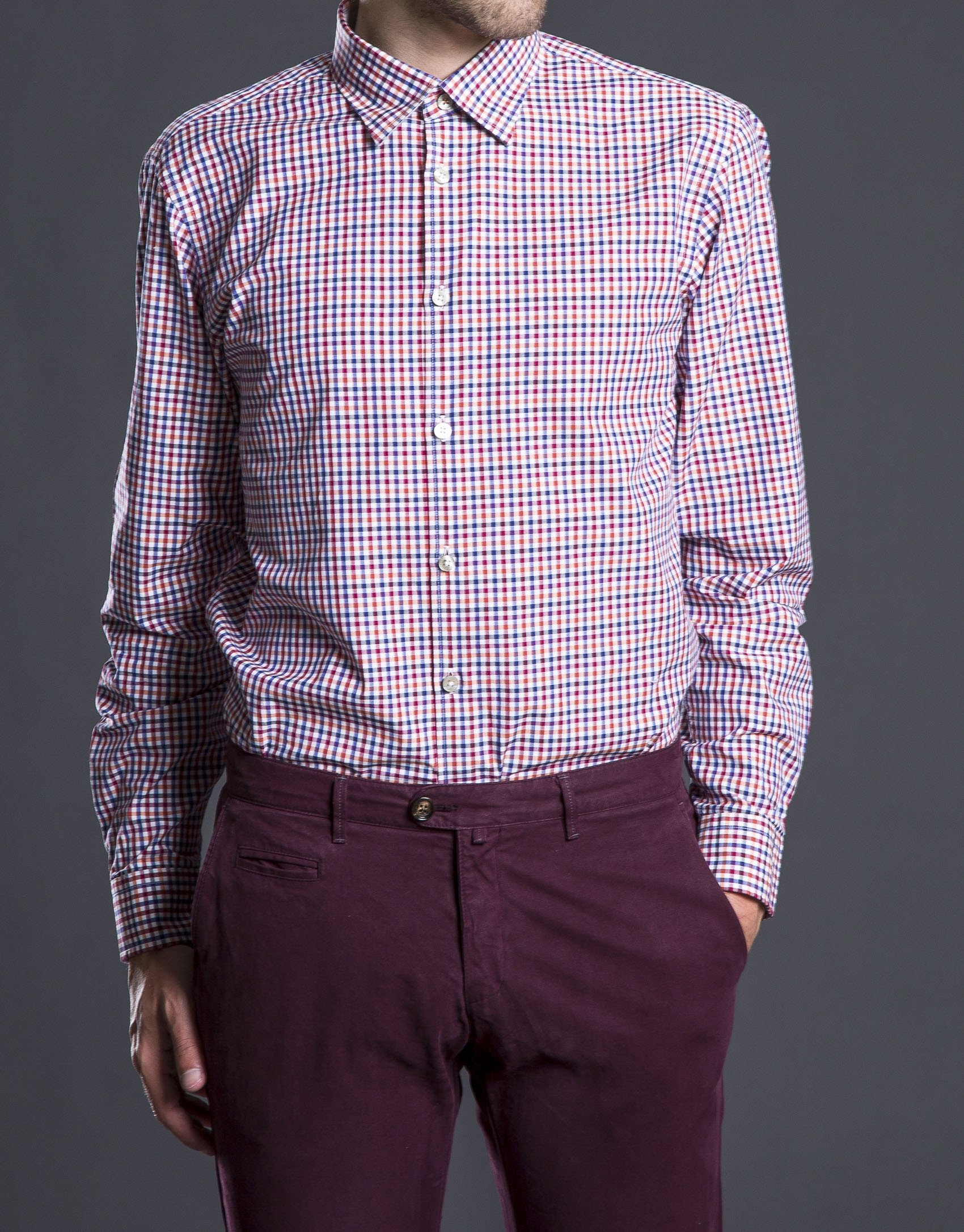 Multi-color checked sports shirt 