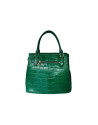 Large green tote bag
