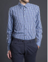 Camisa sport cuadro azul