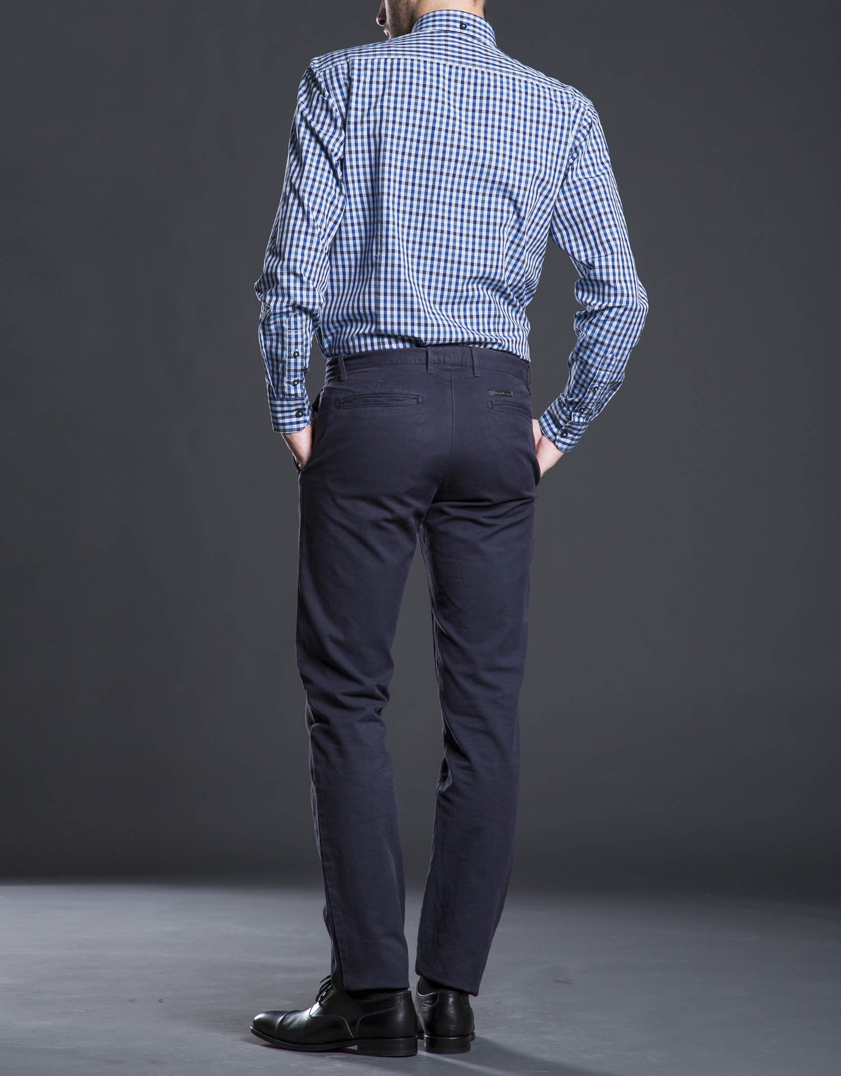 Camisa sport cuadro azul