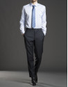 Camisa vestir rayas lila