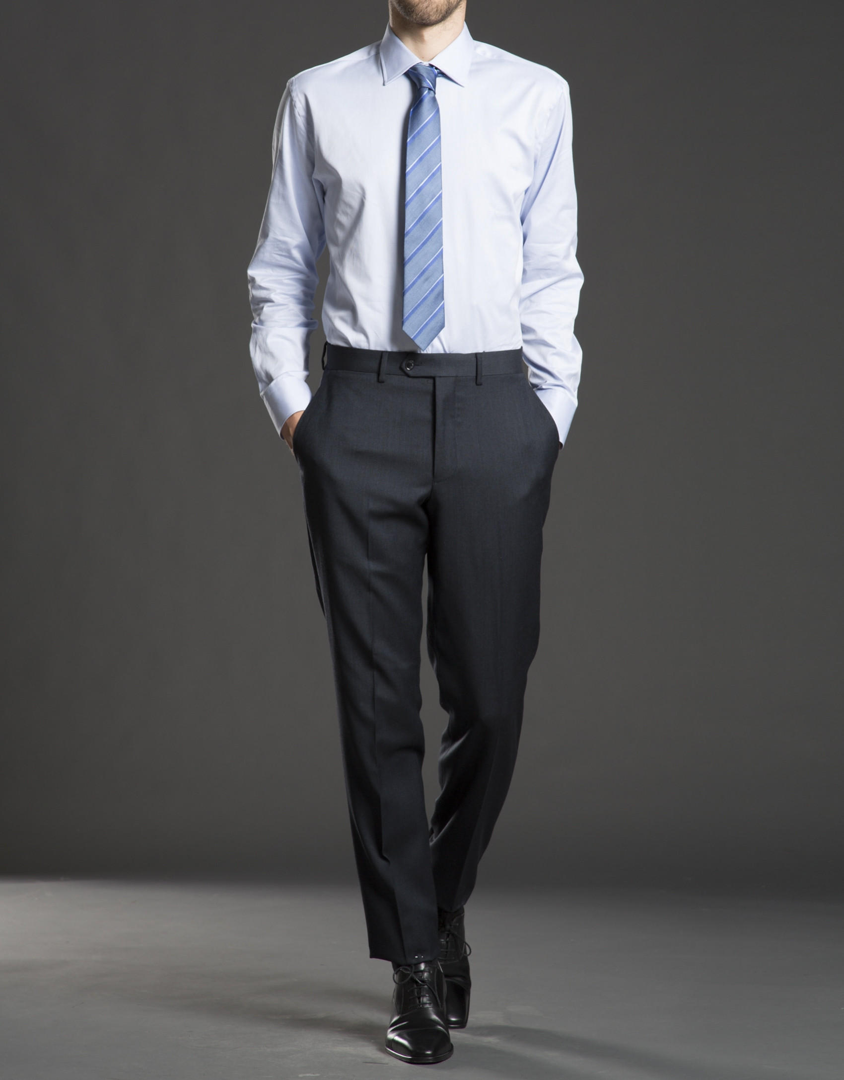 Blue striped dress shirt 