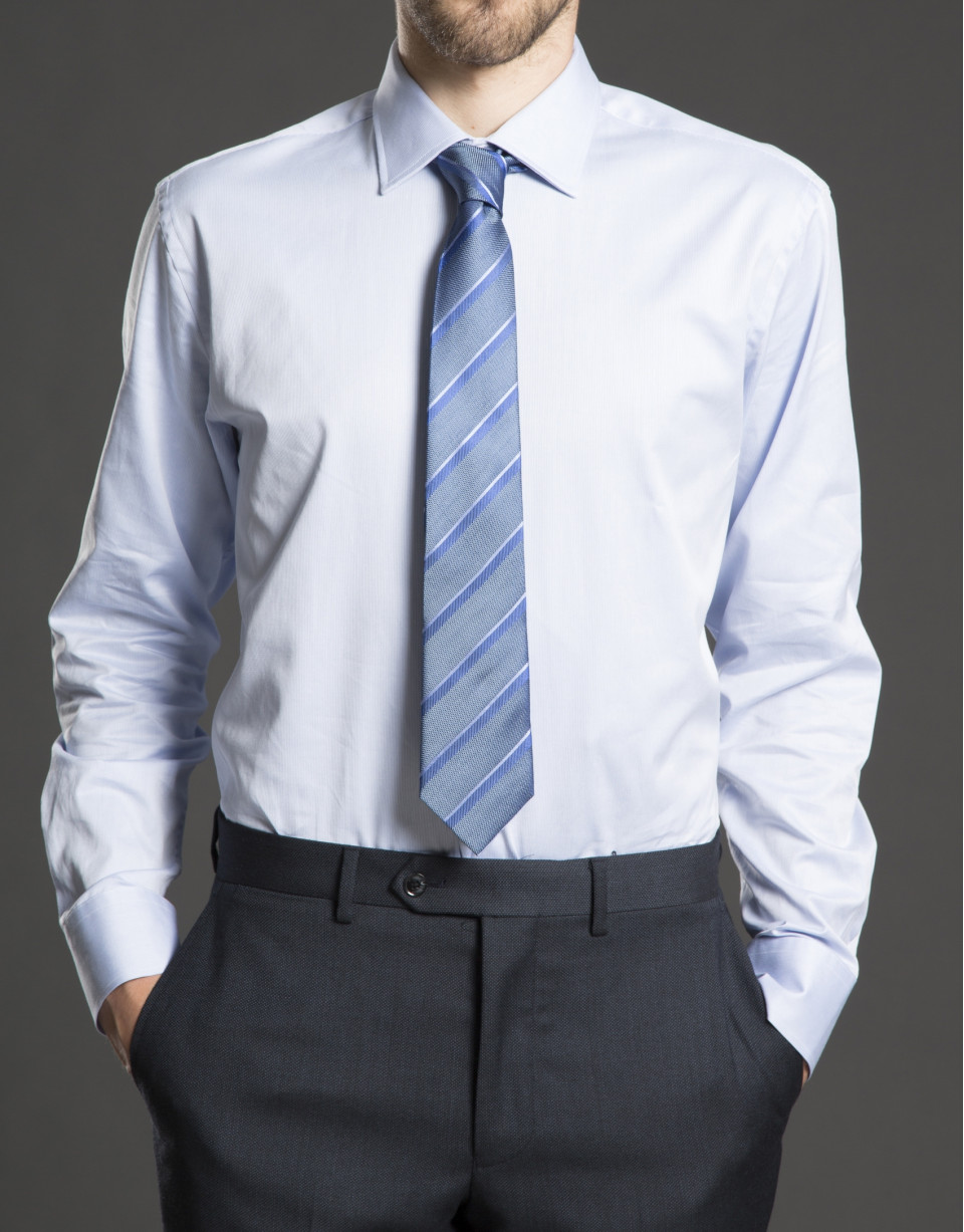 Blue striped dress shirt 