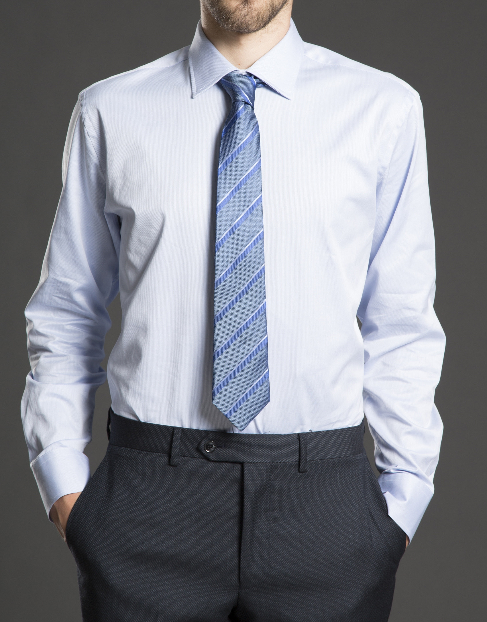 Blue striped dress shirt 