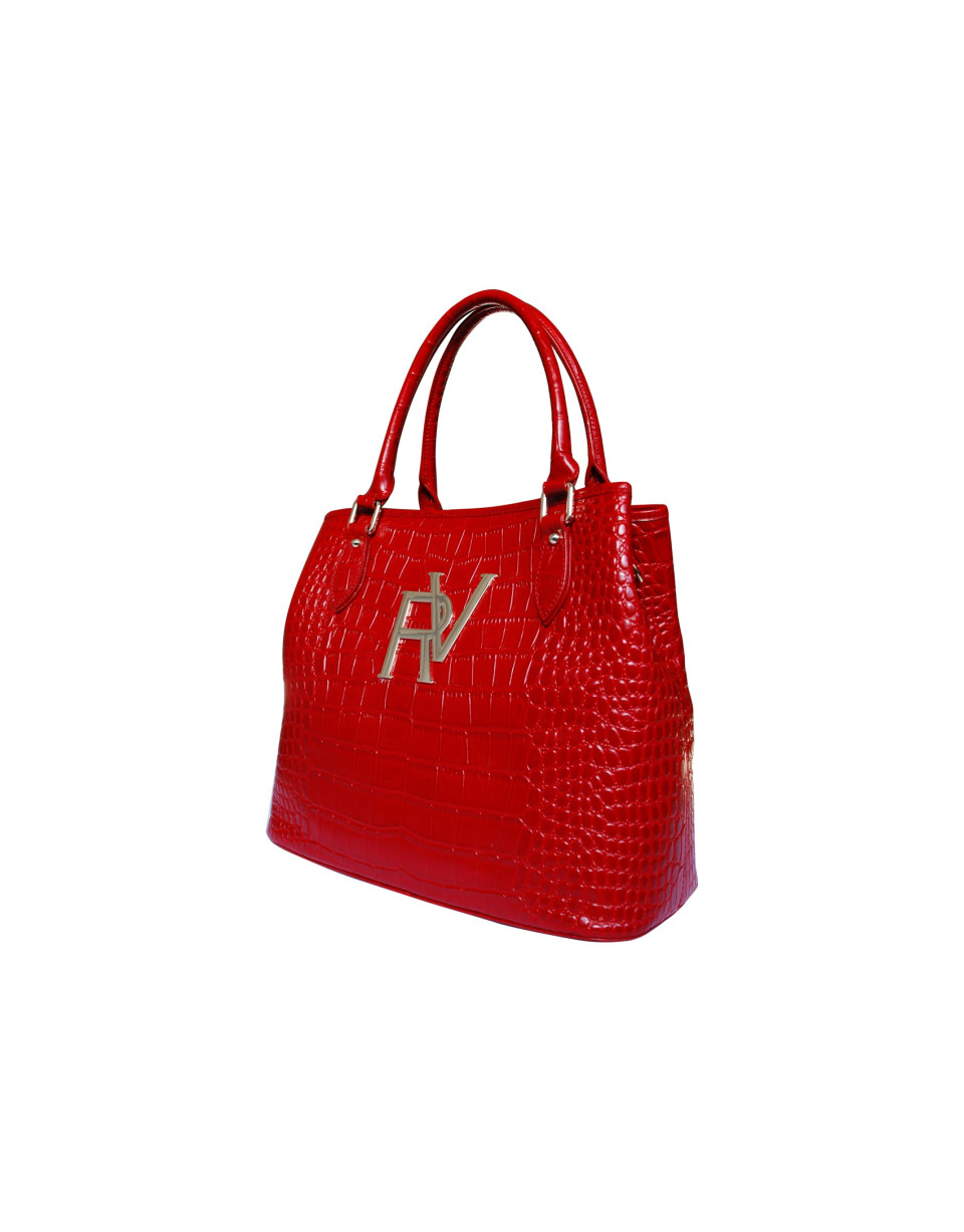 Large red tote bag