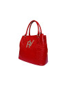 Large red tote bag
