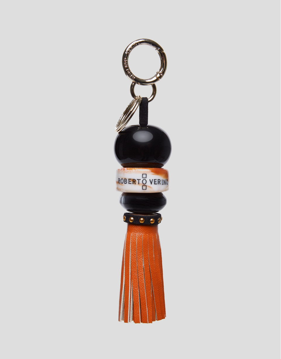 Charm borlas y flecos color naranja - Mujer | Roberto Verino