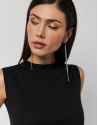 Chaleco punto fino negro con strass en cuello | Roberto Verino