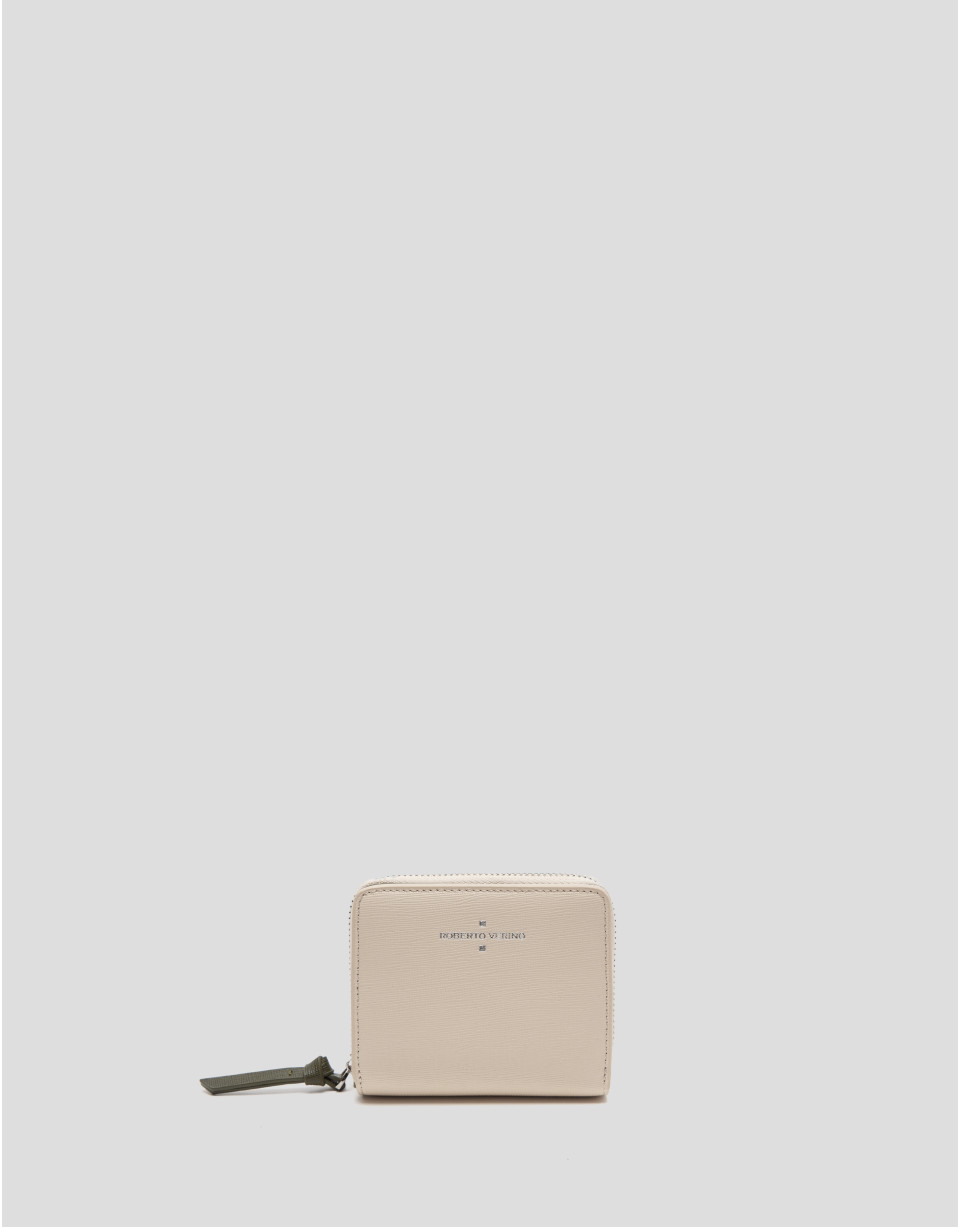 Medium camel Saffiano leather Sama billfold | Roberto Verino