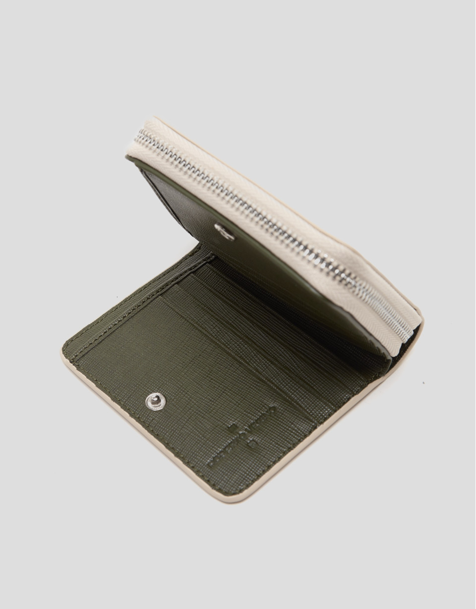 Medium camel Saffiano leather Sama billfold | Roberto Verino