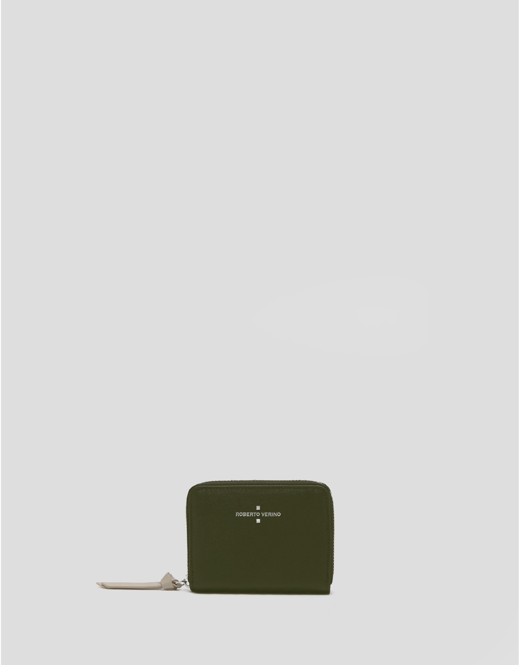 Green leather, medium-size Coin Purse - Woman | Roberto Verino