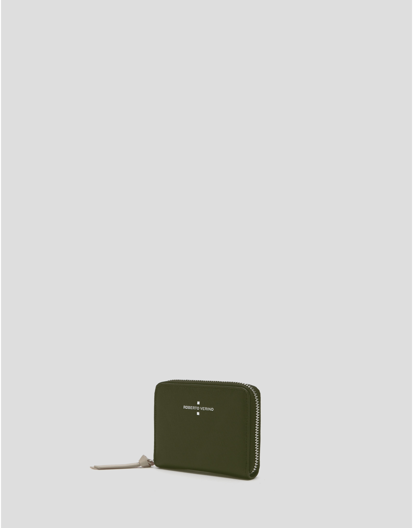 Green leather, medium-size Coin Purse - Woman | Roberto Verino