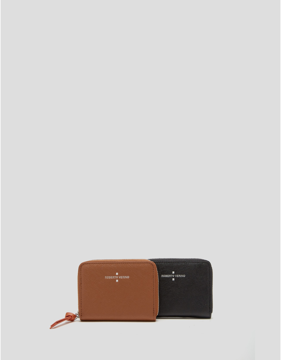 Brown leather, medium-size Coin Purse - Woman | Roberto Verino