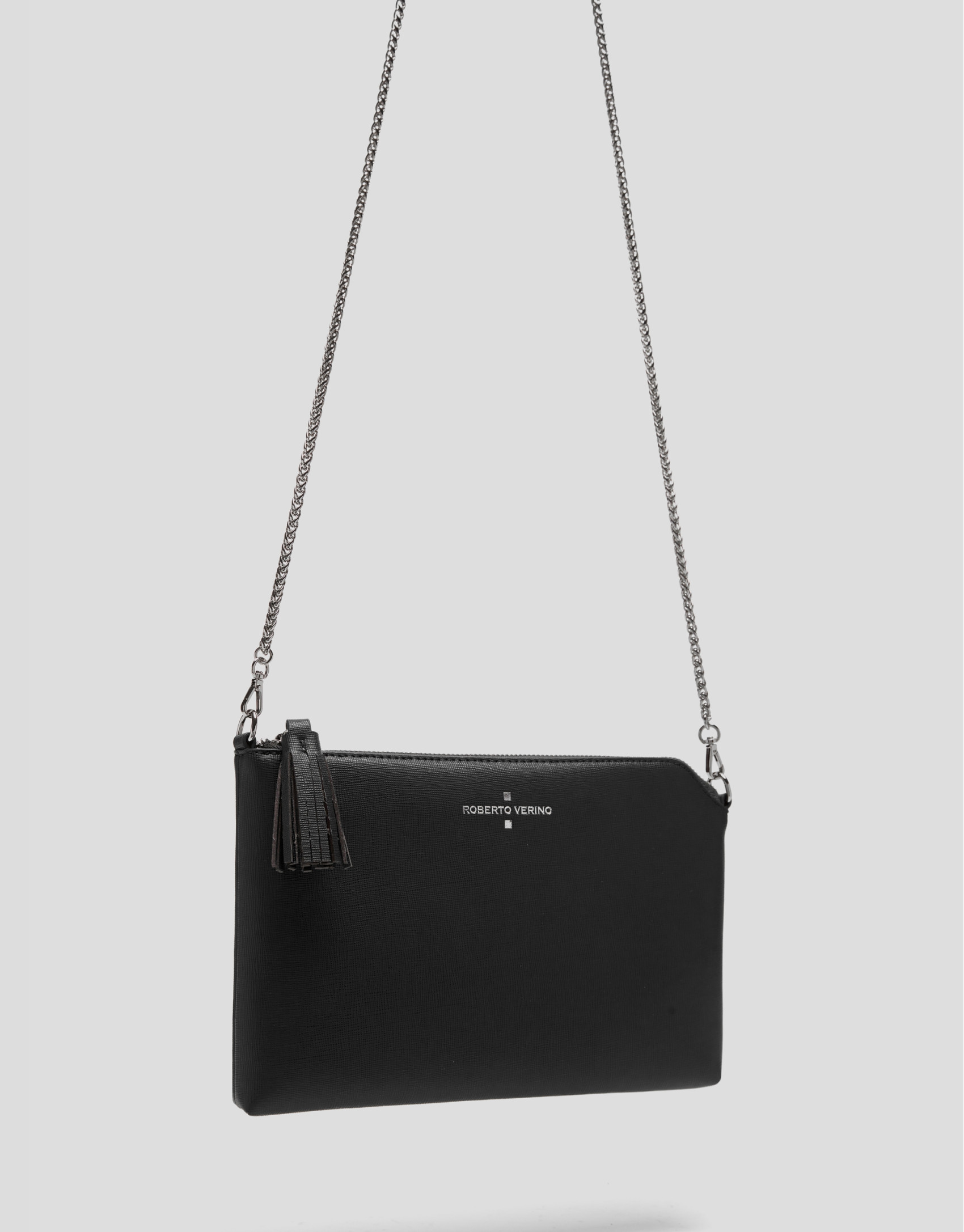 Bolso clutch Lisa piel saffiano negro - Sale | Roberto Verino