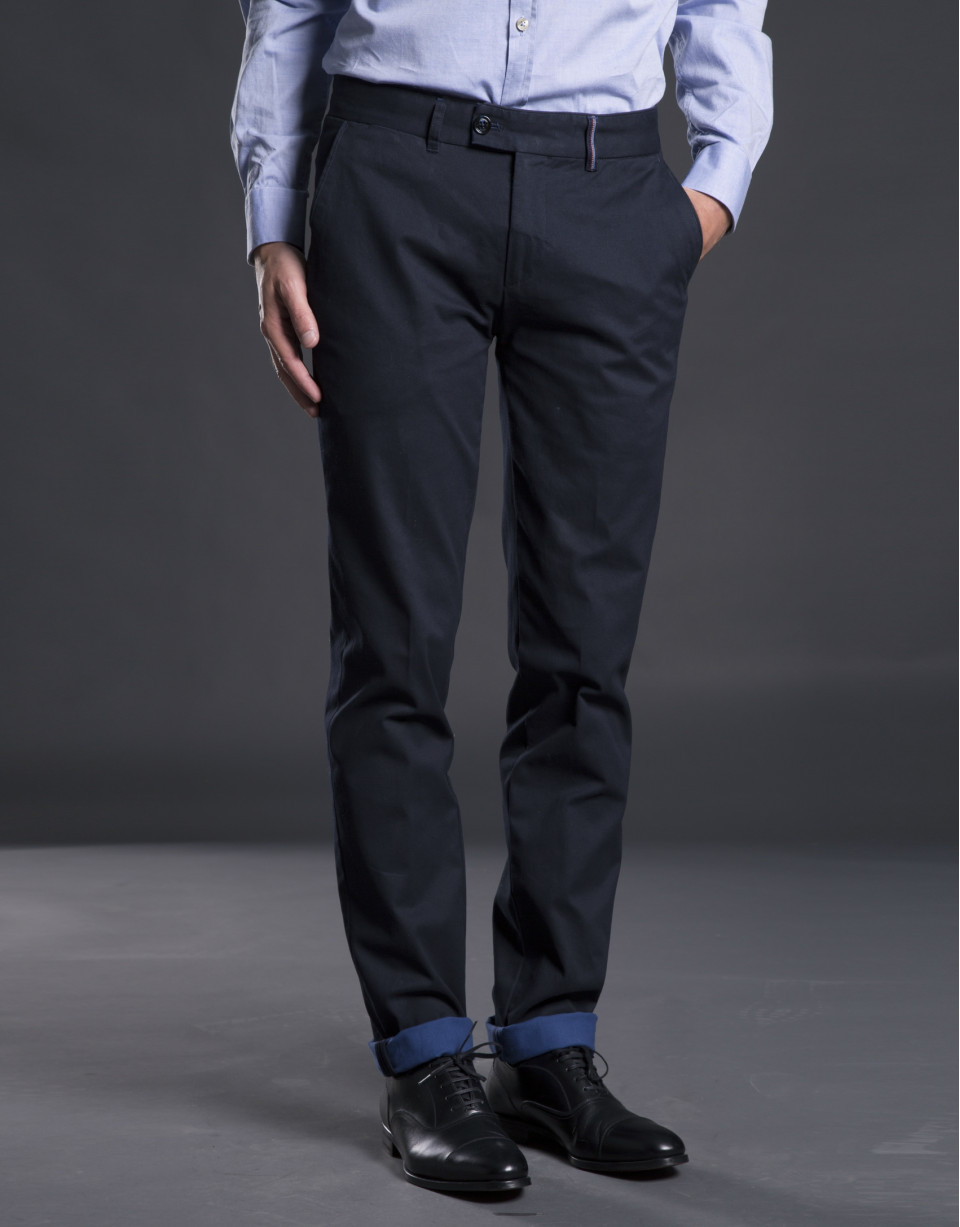 Blue cotton pants