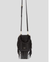 Black leather cellphone case with braiding ... | Roberto Verino