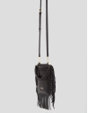 Black leather cellphone case with braiding ... | Roberto Verino
