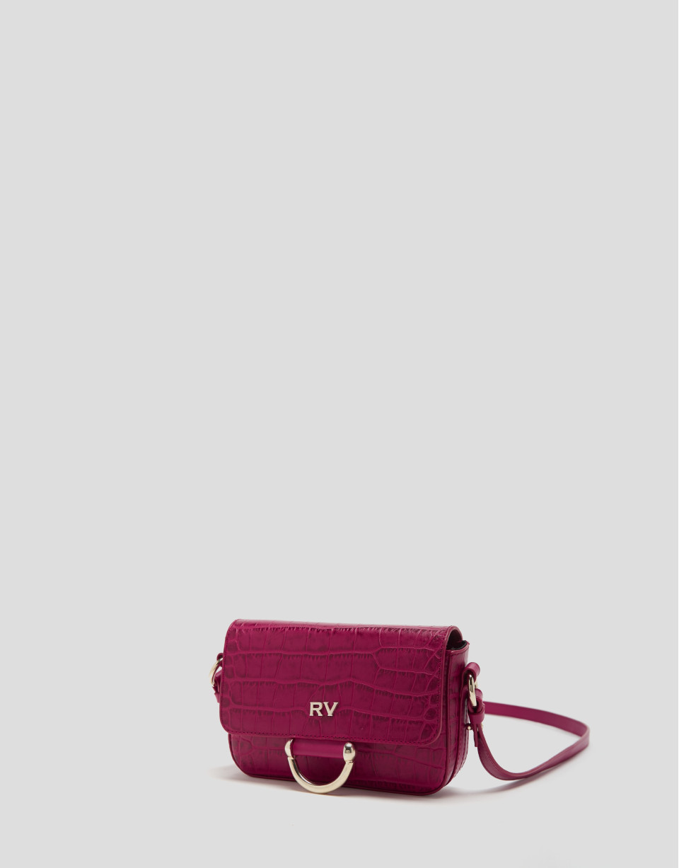 Cherry leather Miranda Mini shoulder bag | Roberto Verino