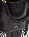Black leather cellphone case with braiding ... | Roberto Verino