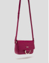 Cherry leather Miranda Mini shoulder bag | Roberto Verino