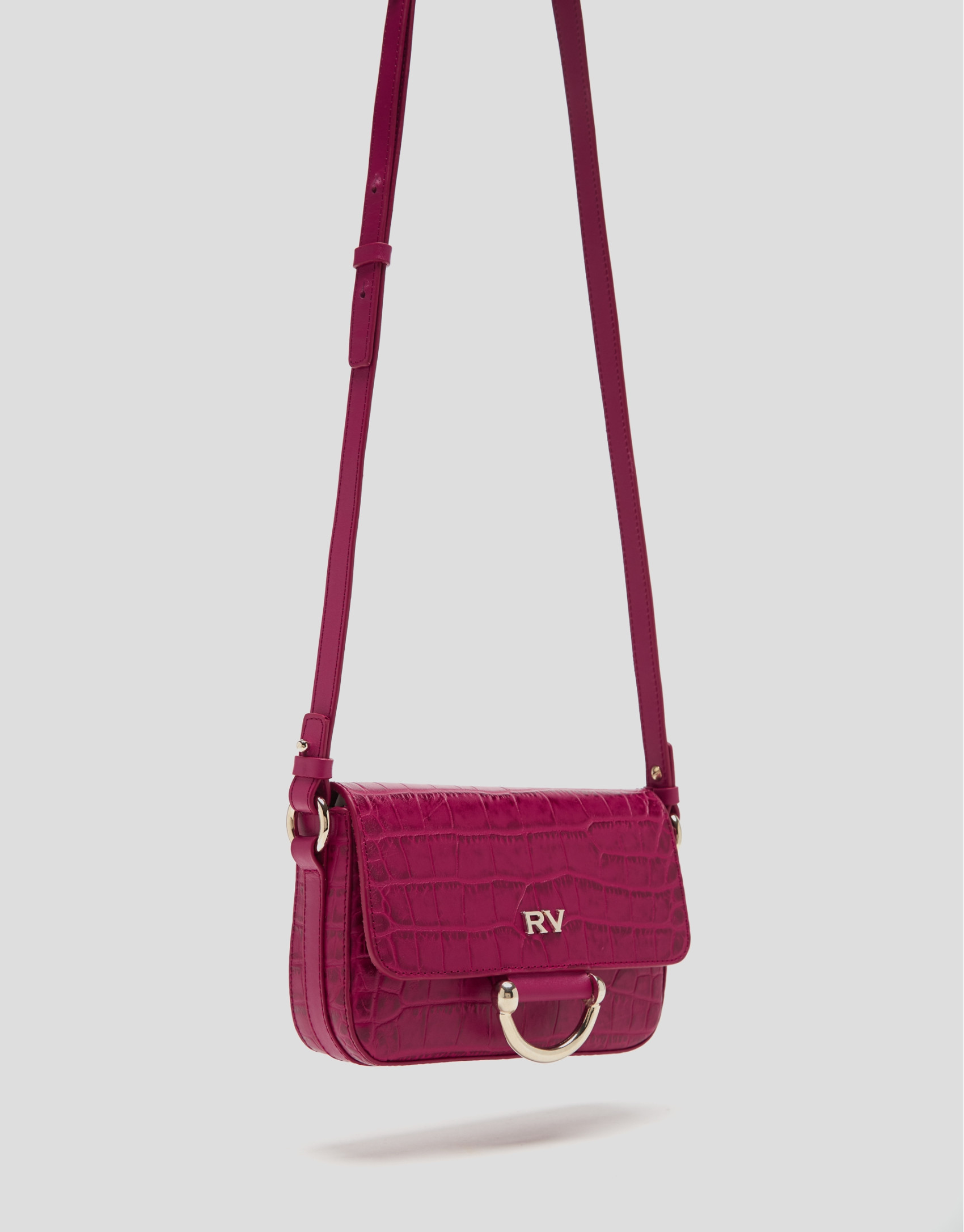 Cherry leather Miranda Mini shoulder bag | Roberto Verino