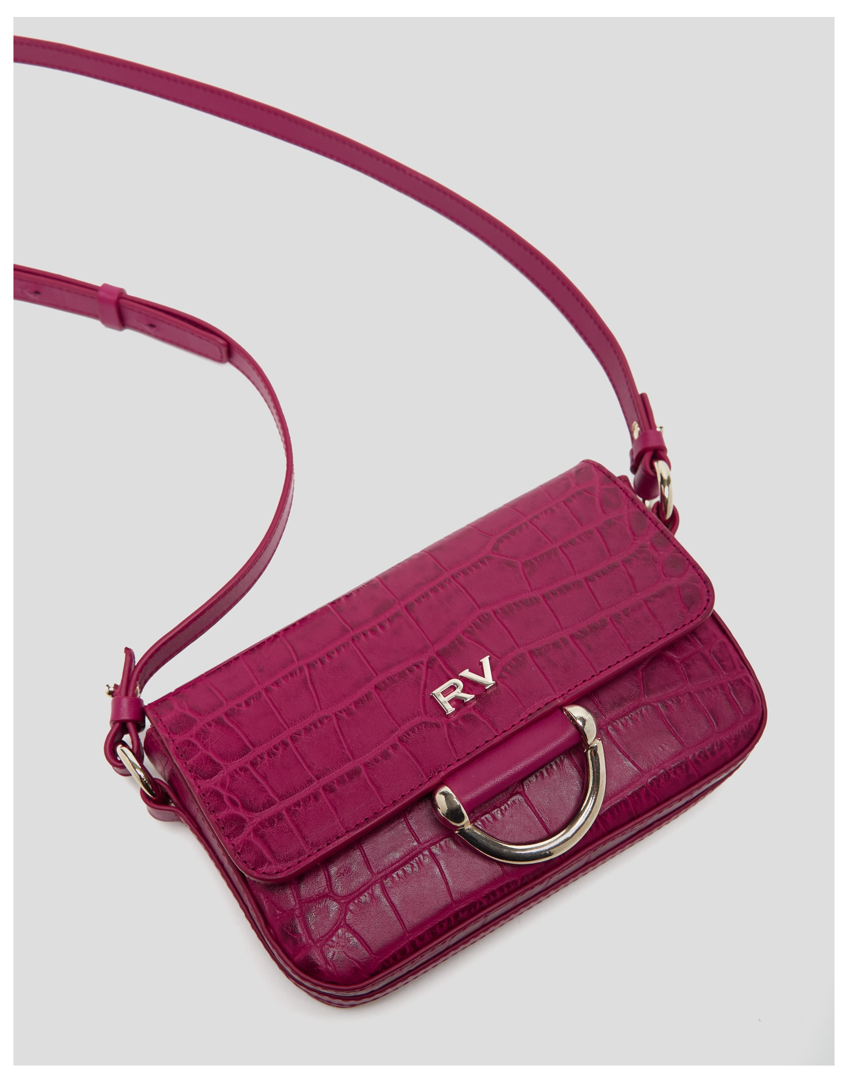 Cherry leather Miranda Mini shoulder bag | Roberto Verino
