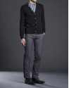 Cardigan punto negro coderas