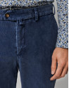 Pantalón chino pana azul medio - Hombre | Roberto Verino