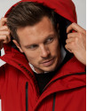 Red quilted tech fabric parka  - Man - AW2022 | Roberto Verino