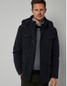 Parka acolchada azul marino aspecto algodonero | Roberto Verino