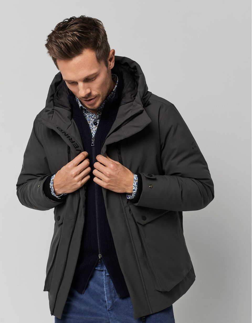 Parka acolchada técnica caqui - Hombre - OI2022 | Roberto Verino
