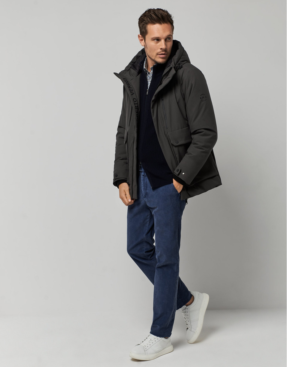 Parka acolchada técnica caqui - Hombre - OI2022 | Roberto Verino