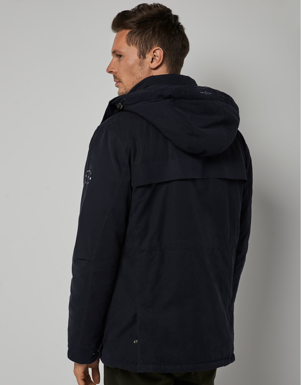Parka acolchada azul marino aspecto algodonero | Roberto Verino