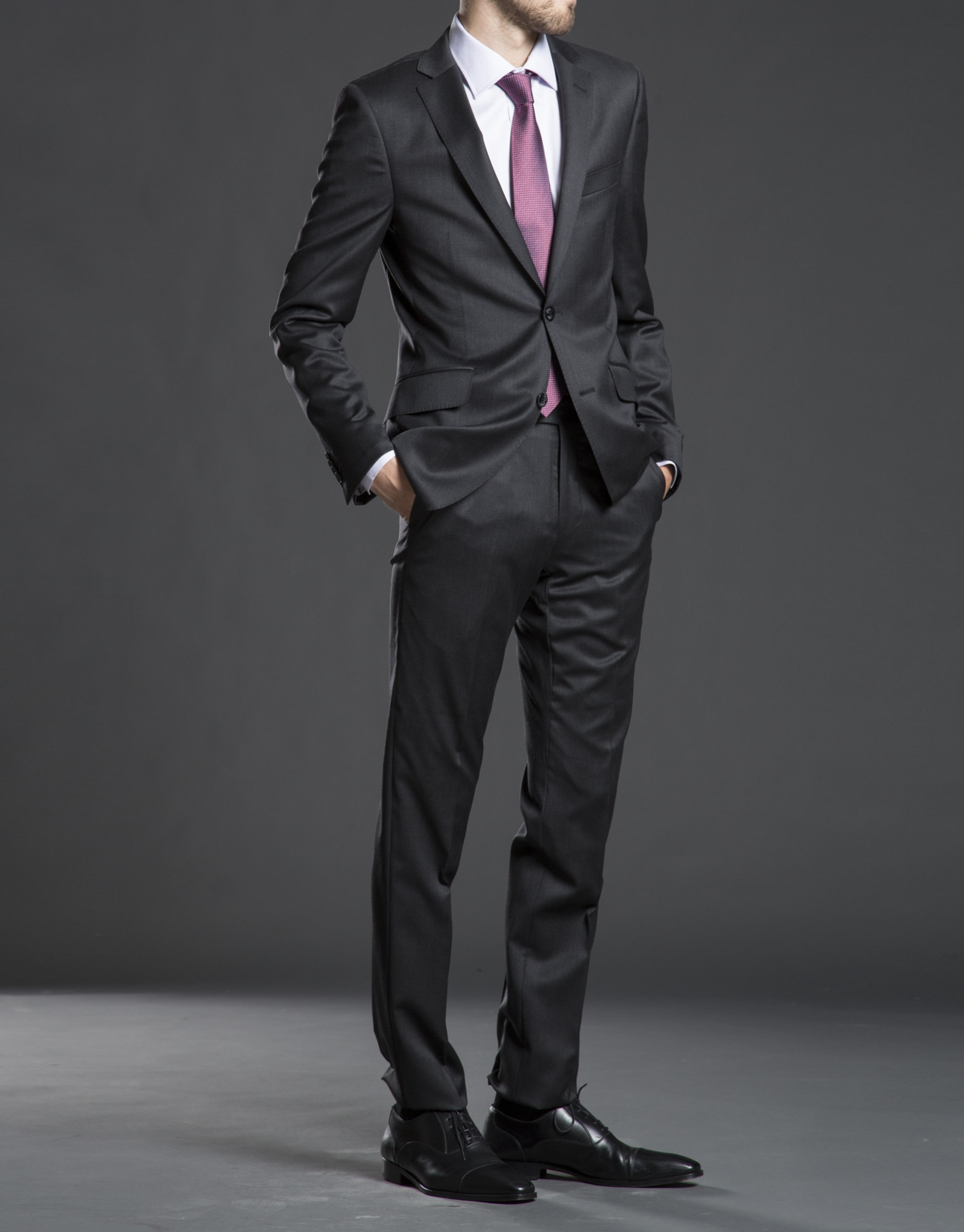 Slim fit, gray suit