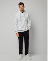 White felt sweatshirt with a design on the chest | Roberto Verino