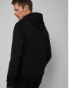 Sudadera felpa negra bordado pecho a tono | Roberto Verino