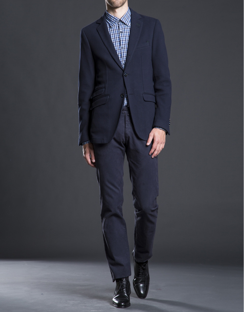 Blue structured jacket 