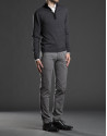 Jersey cuello cisne gris botones