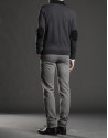 Jersey cuello cisne gris botones