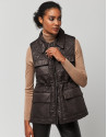 Brown tech fabric vest with four pockets | Roberto Verino