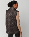 Brown tech fabric vest with four pockets | Roberto Verino